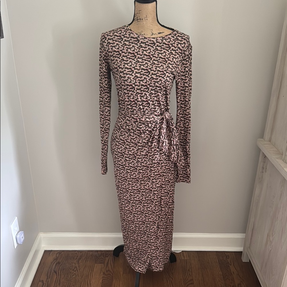 MARANT ETOILE Patterned Long Sleeve Dress